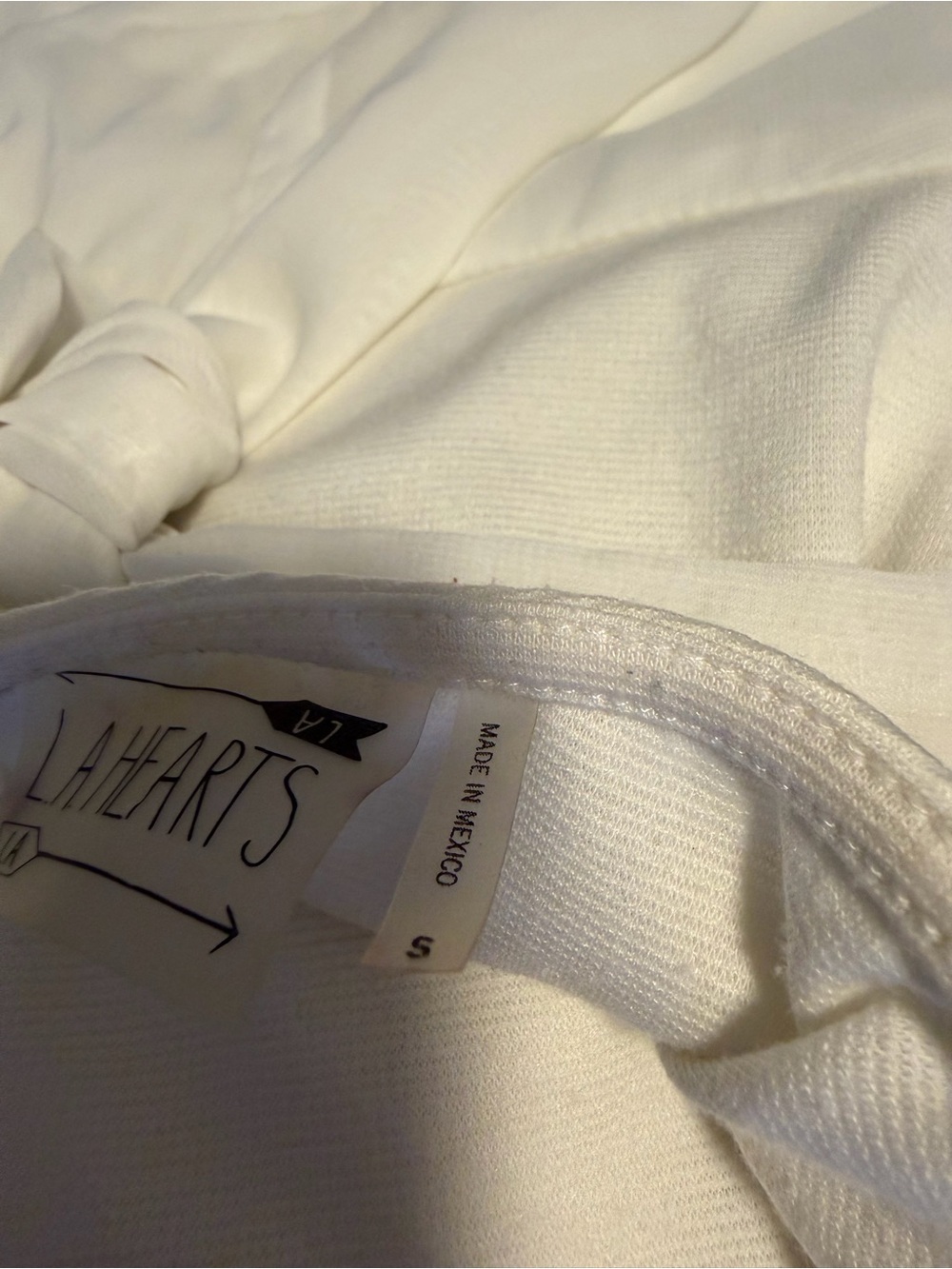 L.A. Hearts White Strapless Bow Front High-Low Dress Size Small